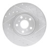 R1 90-93 Toyota Celica Front Left Drilled & Slotted Silver Brake Rotor