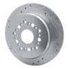 R1 92-98 Lexus SC300 Rear Left Drilled & Slotted Silver Brake Rotor