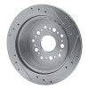 R1 92-98 Lexus SC300 Rear Left Drilled & Slotted Silver Brake Rotor