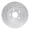 R1 88-93 Toyota Celica Front Right Drilled & Slotted Silver Brake Rotor