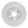 R1 88-93 Toyota Celica Front Left Drilled & Slotted Silver Brake Rotor