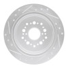 R1 90-92 Lexus LS400 Rear Right Drilled & Slotted Silver Brake Rotor