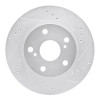 R1 89-92 Toyota Cressida Front Right Drilled & Slotted Silver Brake Rotor