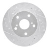 R1 89-92 Toyota Cressida Front Left Drilled & Slotted Silver Brake Rotor