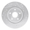 R1 89-92 Toyota Cressida Front Left Drilled & Slotted Silver Brake Rotor
