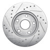 R1 90-90 Lexus LS400 Front Right Drilled & Slotted Silver Brake Rotor