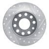 R1 17-25 Audi Q2 (Mexico) Rear Right Drilled & Slotted Silver Brake Rotor