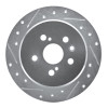 R1 88-91 Toyota Camry Rear Left Drilled & Slotted Silver Brake Rotor