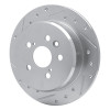 R1 88-91 Toyota Camry Rear Left Drilled & Slotted Silver Brake Rotor