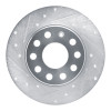 R1 17-25 Audi Q2 (Mexico) Rear Left Drilled & Slotted Silver Brake Rotor
