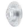 R1 17-25 Audi Q2 (Mexico) Rear Left Drilled & Slotted Silver Brake Rotor