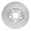 R1 87-91 Toyota Camry Front Right Drilled & Slotted Silver Brake Rotor