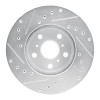 R1 87-91 Toyota Camry Front Right Drilled & Slotted Silver Brake Rotor
