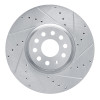 R1 18-25 Volkswagen ATLAS Front Right Drilled & Slotted Silver Brake Rotor