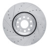 R1 18-25 Volkswagen ATLAS Front Right Drilled & Slotted Silver Brake Rotor
