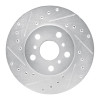 R1 87-91 Toyota Camry Front Left Drilled & Slotted Silver Brake Rotor