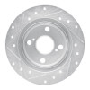 R1 87-92 Chevrolet Nova Rear Right Drilled & Slotted Silver Brake Rotor