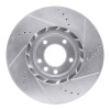 R1 11-18 Porsche CAYENNE Right Front Drilled & Slotted Silver Brake Rotor