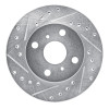 R1 88-92 Geo Prizm Front Left Drilled & Slotted Silver Brake Rotor