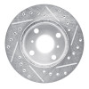 R1 88-92 Geo Prizm Front Left Drilled & Slotted Silver Brake Rotor
