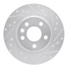 R1 01-03 Volkswagen EuroVan Rear Right Drilled & Slotted Silver Brake Rotor