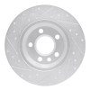 R1 01-03 Volkswagen EuroVan Rear Right Drilled & Slotted Silver Brake Rotor