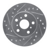 R1 87-87 Toyota Camry Front Left Drilled & Slotted Silver Brake Rotor