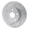 R1 87-87 Toyota Camry Front Left Drilled & Slotted Silver Brake Rotor