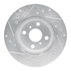 R1 87-92 Geo Prizm Front Right Drilled & Slotted Silver Brake Rotor