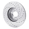 R1 01-03 Volkswagen EuroVan Front Left Drilled & Slotted Silver Brake Rotor