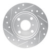 R1 85-86 Toyota MR2 Rear Right Drilled & Slotted Silver Brake Rotor