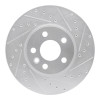 R1 01-03 Volkswagen EuroVan Front Right Drilled & Slotted Silver Brake Rotor EDZ-74045R