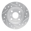 R1 85-86 Toyota MR2 Rear Left Drilled & Slotted Silver Brake Rotor