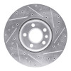 R1 01-03 Volkswagen EuroVan Front Left Drilled & Slotted Silver Brake Rotor EDZ-74045L