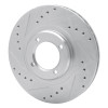 R1 85-88 Toyota Cressida Front Left Drilled & Slotted Silver Brake Rotor