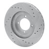R1 85-88 Toyota Cressida Front Left Drilled & Slotted Silver Brake Rotor