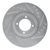 R1 85-88 Toyota Cressida Front Left Drilled & Slotted Silver Brake Rotor
