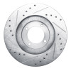 R1 85-88 Toyota Cressida Front Right Drilled & Slotted Silver Brake Rotor