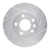 R1 96-00 Volkswagen EuroVan Front Right Drilled & Slotted Silver Brake Rotor