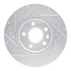 R1 96-00 Volkswagen EuroVan Front Right Drilled & Slotted Silver Brake Rotor