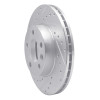 R1 96-00 Volkswagen EuroVan Front Left Drilled & Slotted Silver Brake Rotor
