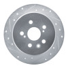 R1 86-93 Lexus ES250 Rear Left Drilled & Slotted Silver Brake Rotor