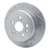 R1 86-93 Lexus ES250 Rear Left Drilled & Slotted Silver Brake Rotor