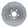 R1 86-93 Lexus ES250 Rear Left Drilled & Slotted Silver Brake Rotor