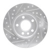 R1 96-00 Volkswagen EuroVan Front Right Drilled & Slotted Silver Brake Rotor EDZ-74042R