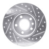 R1 96-00 Volkswagen EuroVan Front Left Drilled & Slotted Silver Brake Rotor EDZ-74042L