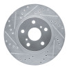 R1 86-92 Toyota Supra Front Left Drilled & Slotted Silver Brake Rotor
