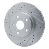 R1 86-92 Toyota Supra Front Left Drilled & Slotted Silver Brake Rotor