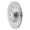R1 86-89 Toyota Celica Front Right Drilled & Slotted Silver Brake Rotor