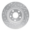 R1 86-89 Toyota Celica Front Right Drilled & Slotted Silver Brake Rotor